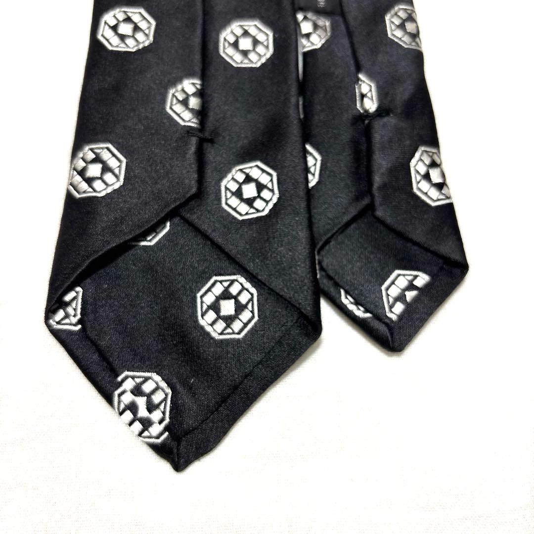 PRADA プラダ ホリデー&ブラウン　ネクタイ　ブラック　ダイヤ刺繍　美品