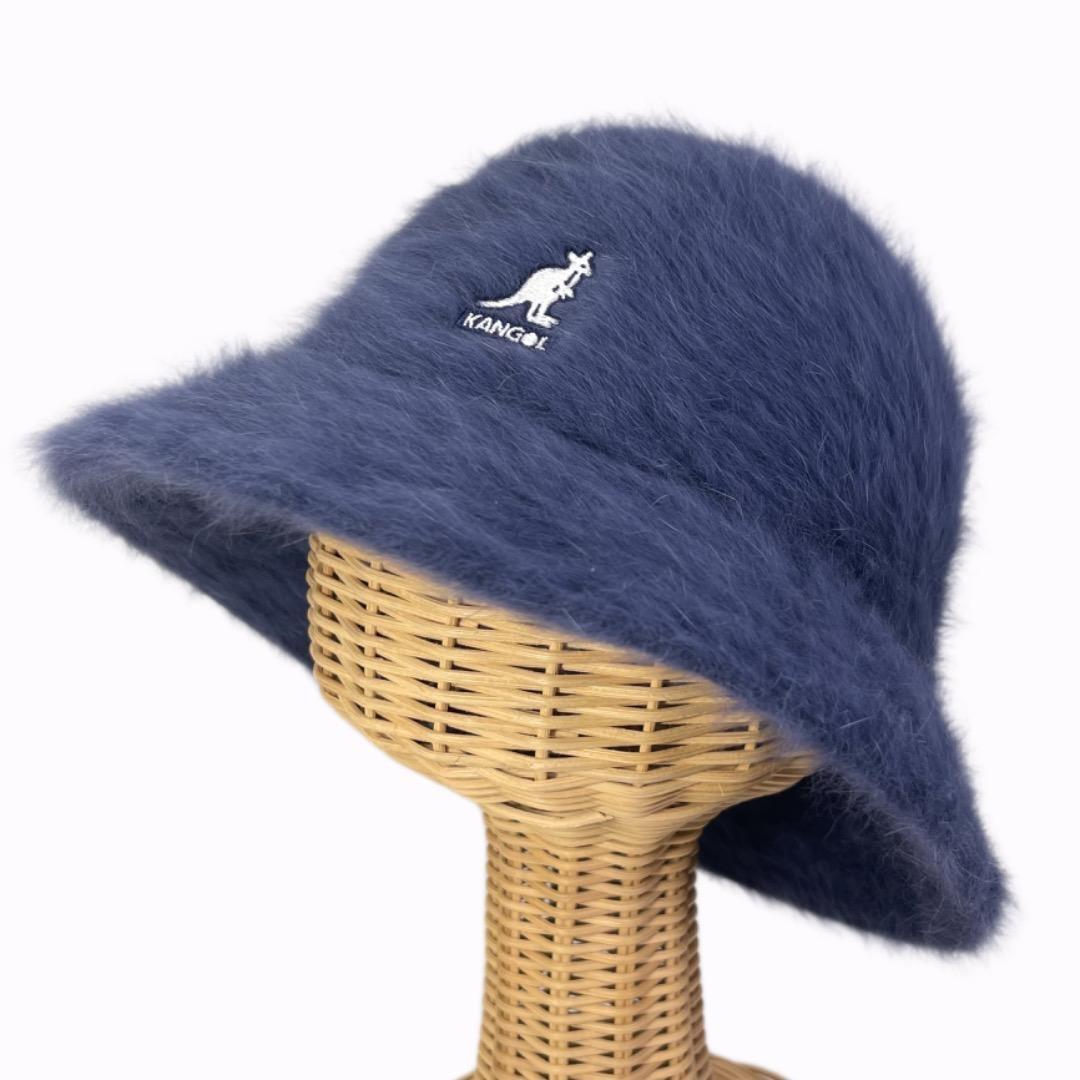 SALE❄️KANGOL　ファーゴラ　ベル型ハット　Navy　XLサイズ