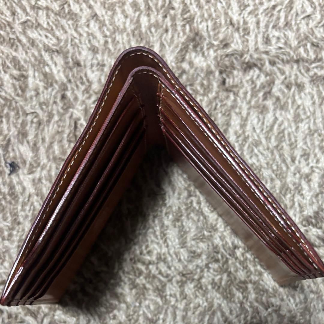 GANZO クロコ折財布 ダークブラウン