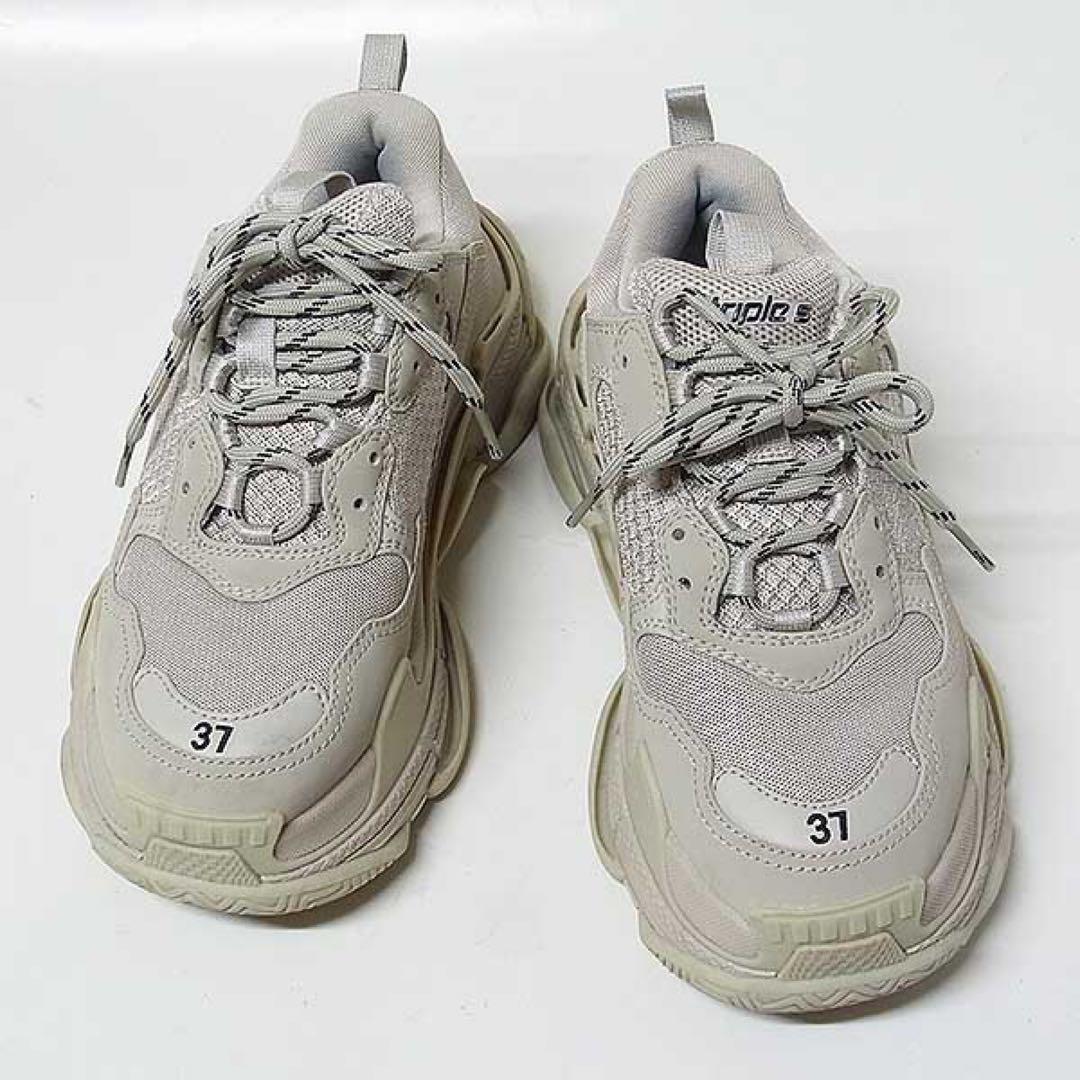 【BALENCIAGA】トリプルS スニーカー 37（24.5cm）グレー