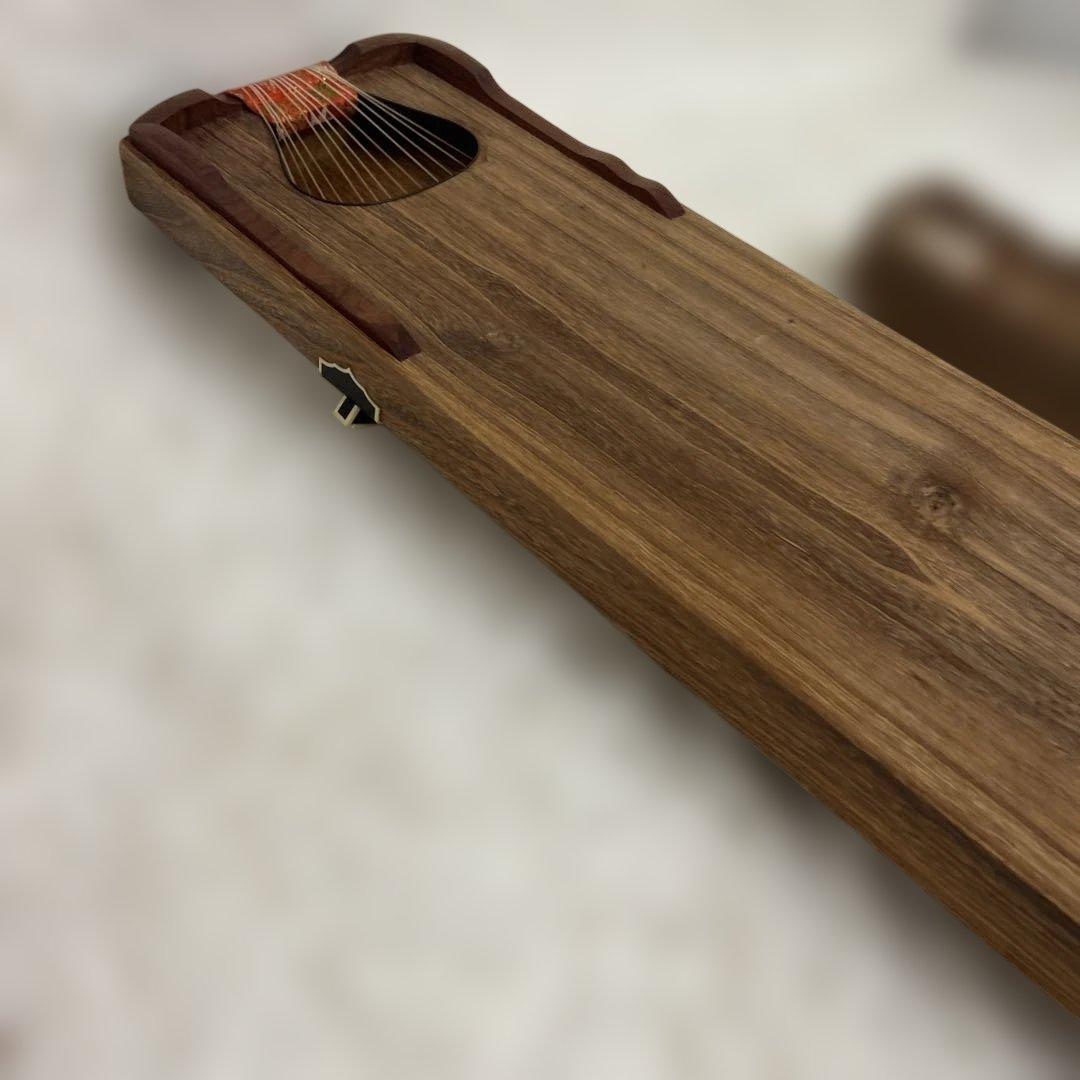 【美品】琴　和楽器　13弦　半上角　波甲　すだれ掘り