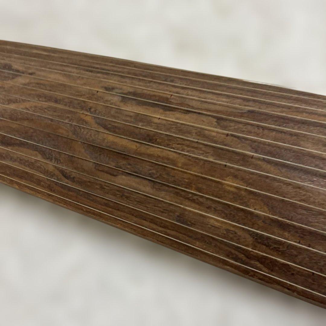 【美品】琴　和楽器　13弦　半上角　波甲　すだれ掘り