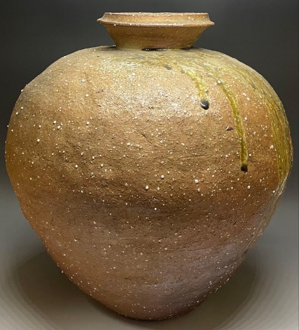 信楽焼　大壺　35cm 　落款あり　x81