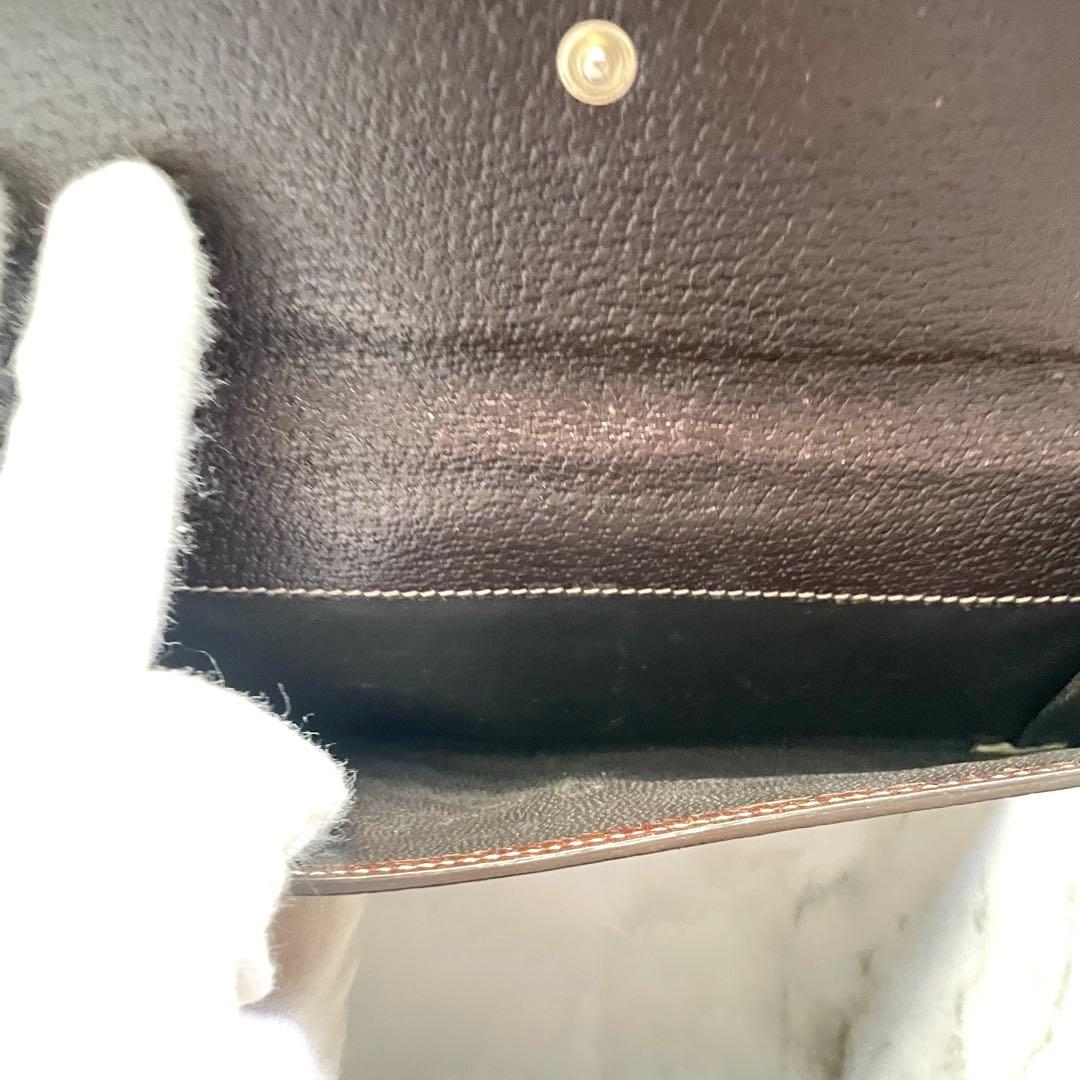 GUCCI GG キャンバス　スタッズ　Wホック　長財布　美品　1010-11