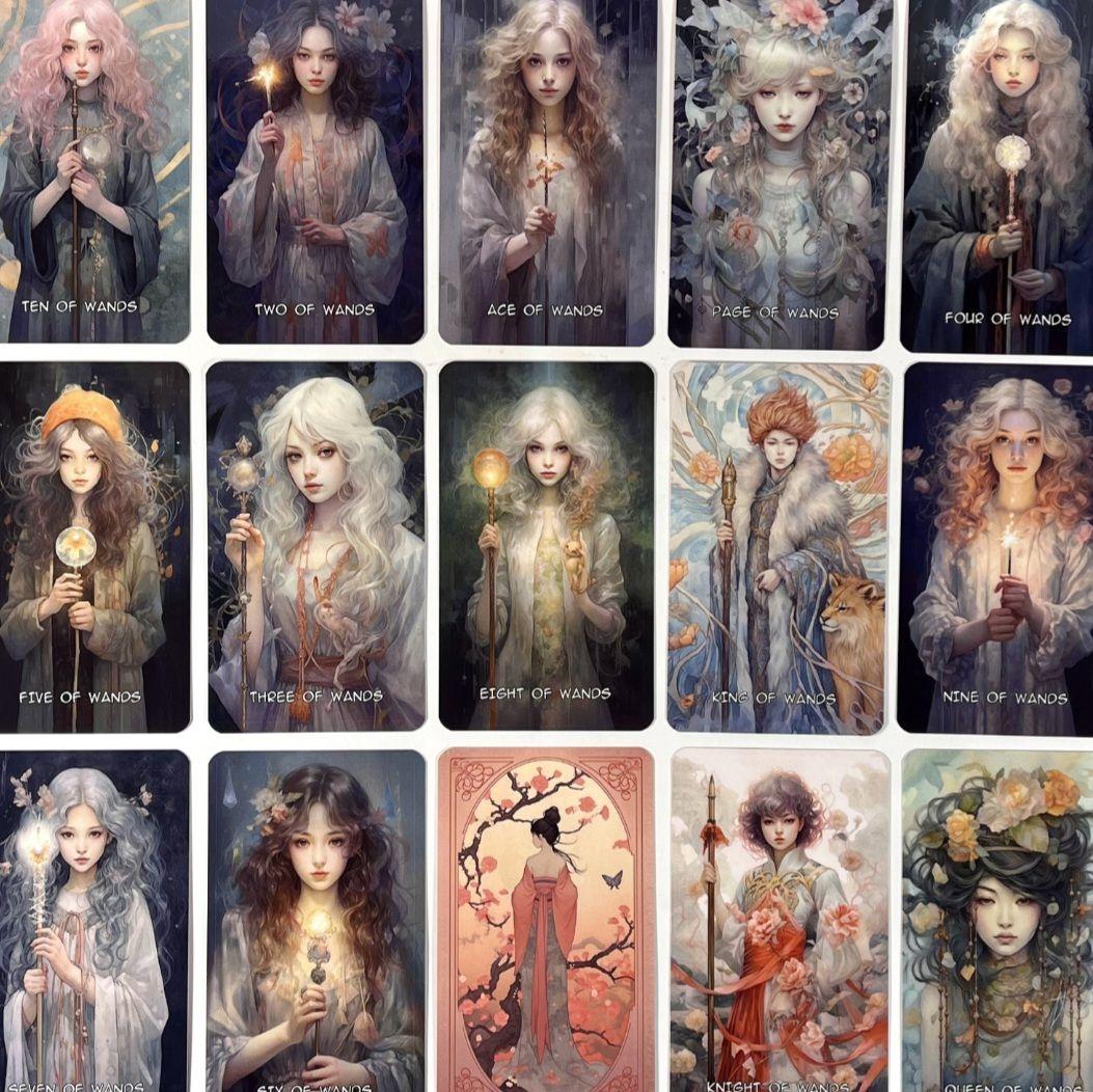 新品 雪月花ブルー タロット 全78枚 海外お取り寄せ 巾着プレゼント