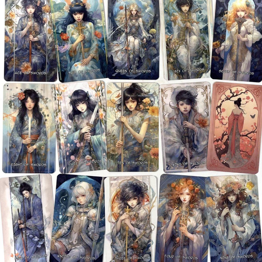 新品 雪月花ブルー タロット 全78枚 海外お取り寄せ 巾着プレゼント