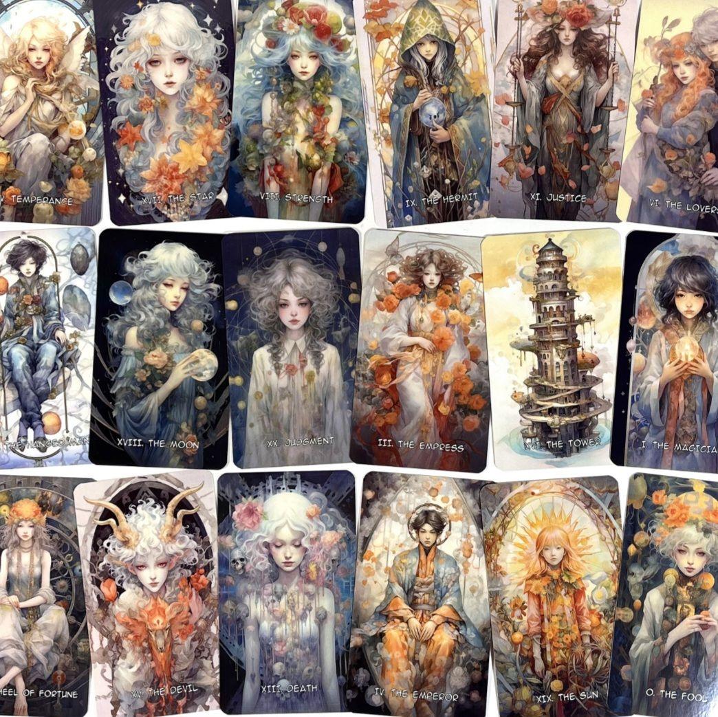 新品 雪月花ブルー タロット 全78枚 海外お取り寄せ 巾着プレゼント