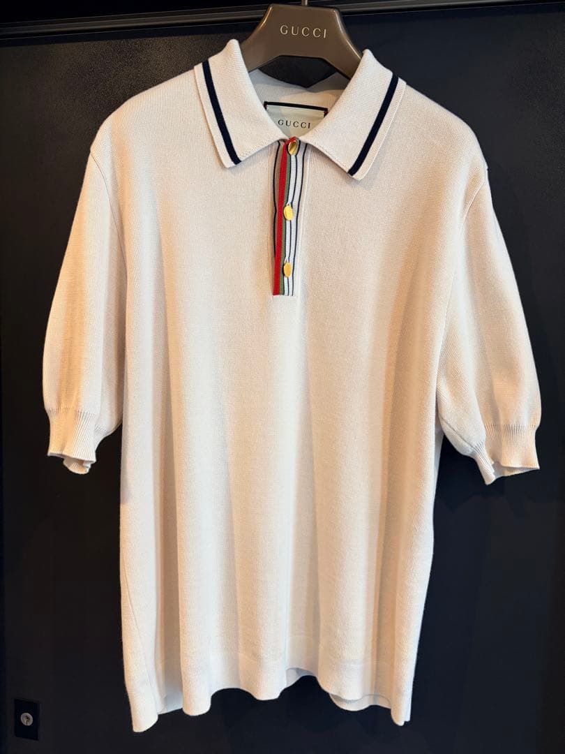 GUCCI ホワイトポロシャツ メンズ