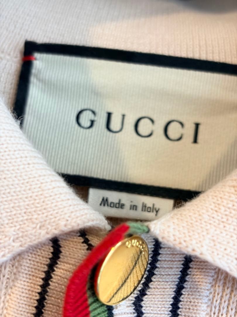 GUCCI ホワイトポロシャツ メンズ