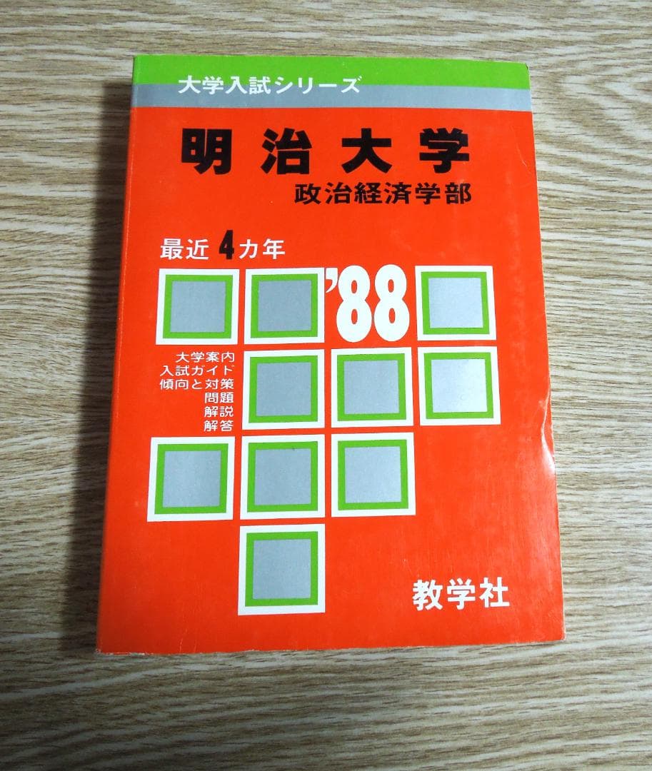 明治大学　政治経済学部　赤本　１９８８年版