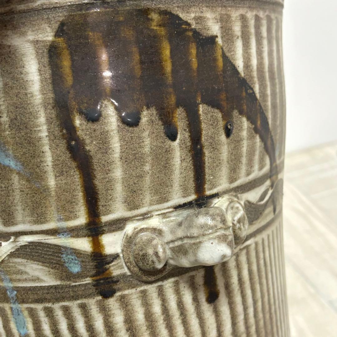 小石原焼　⭐︎傘立て　飛び鉋　睡蓮鉢　メダカ鉢　刷毛目