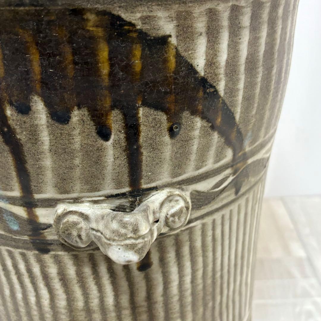 小石原焼　⭐︎傘立て　飛び鉋　睡蓮鉢　メダカ鉢　刷毛目