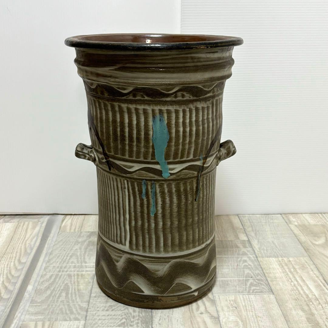 小石原焼　⭐︎傘立て　飛び鉋　睡蓮鉢　メダカ鉢　刷毛目