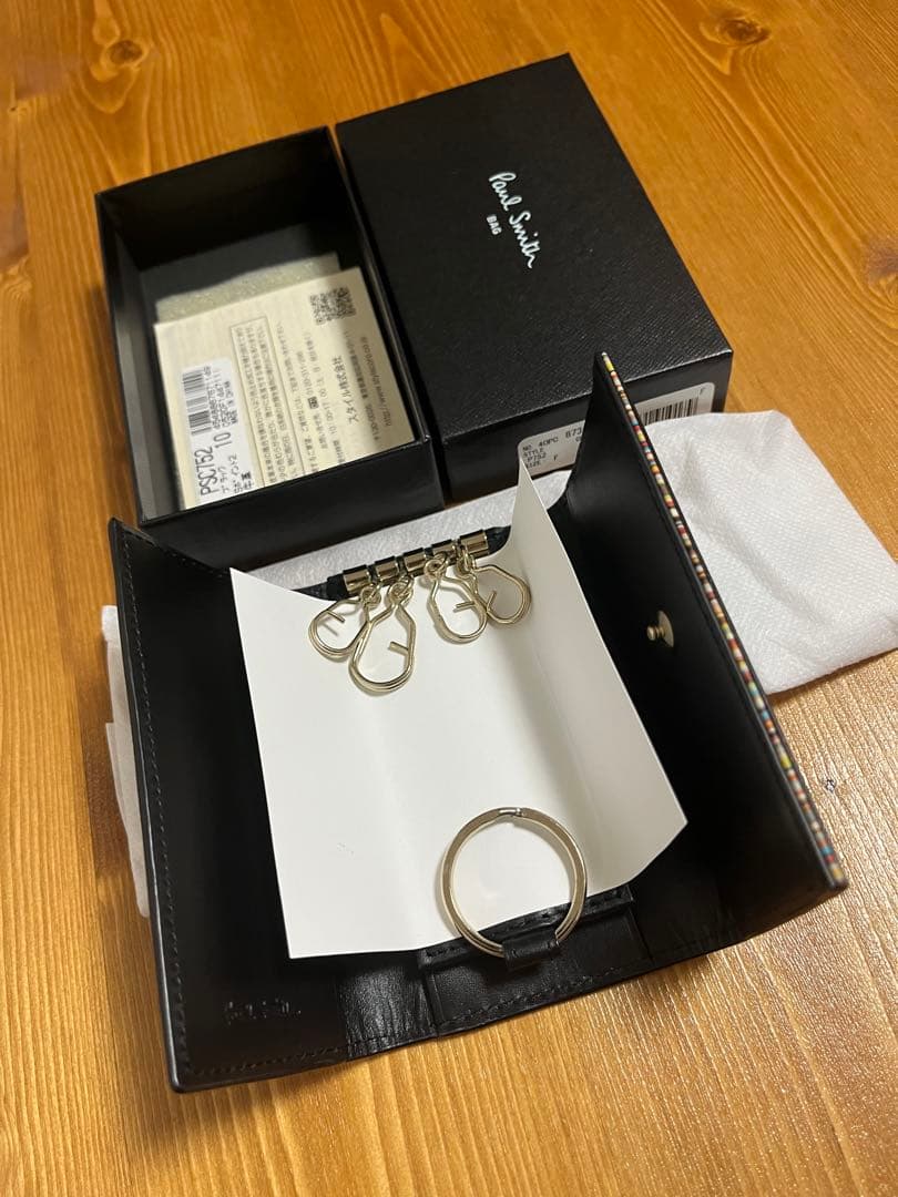 ★未使用新品★ ポールスミスPaul Smith キーケース 黒 レザー　本革