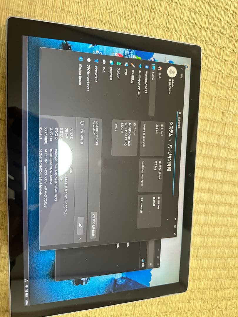Windowsタブレット本体 Surface pro 7 ram 16gb 256gb