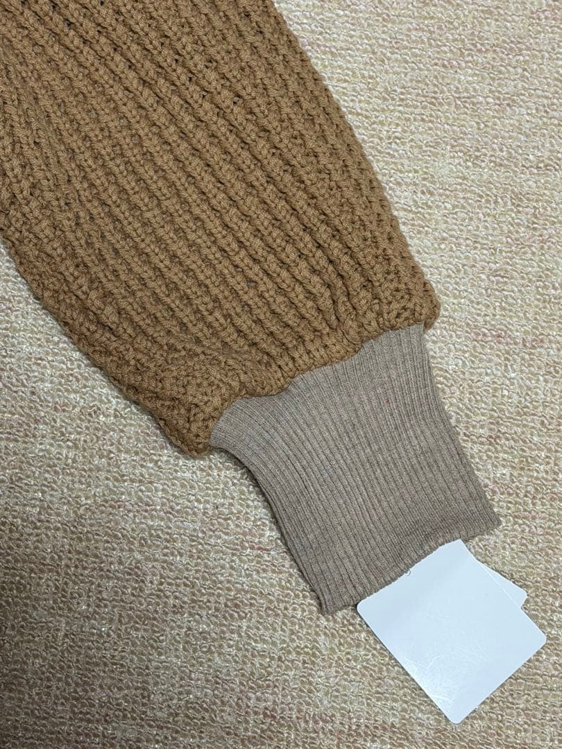 ☆新品☆Herencia ベージュ キルティングXニットスリーブ ロングコート