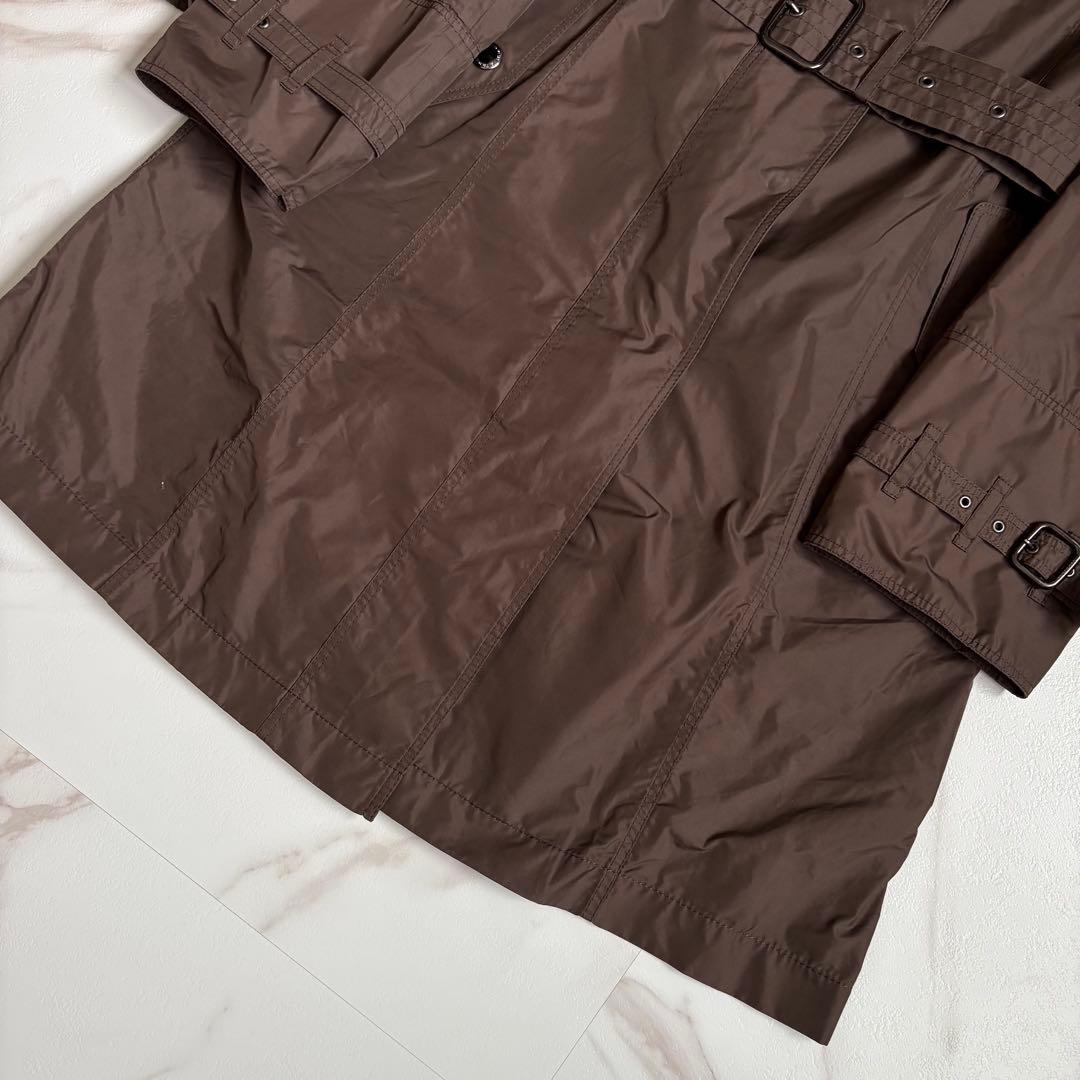 美品◆バーバリーロンドン キルティングライナー ベルト付 ロングコート L