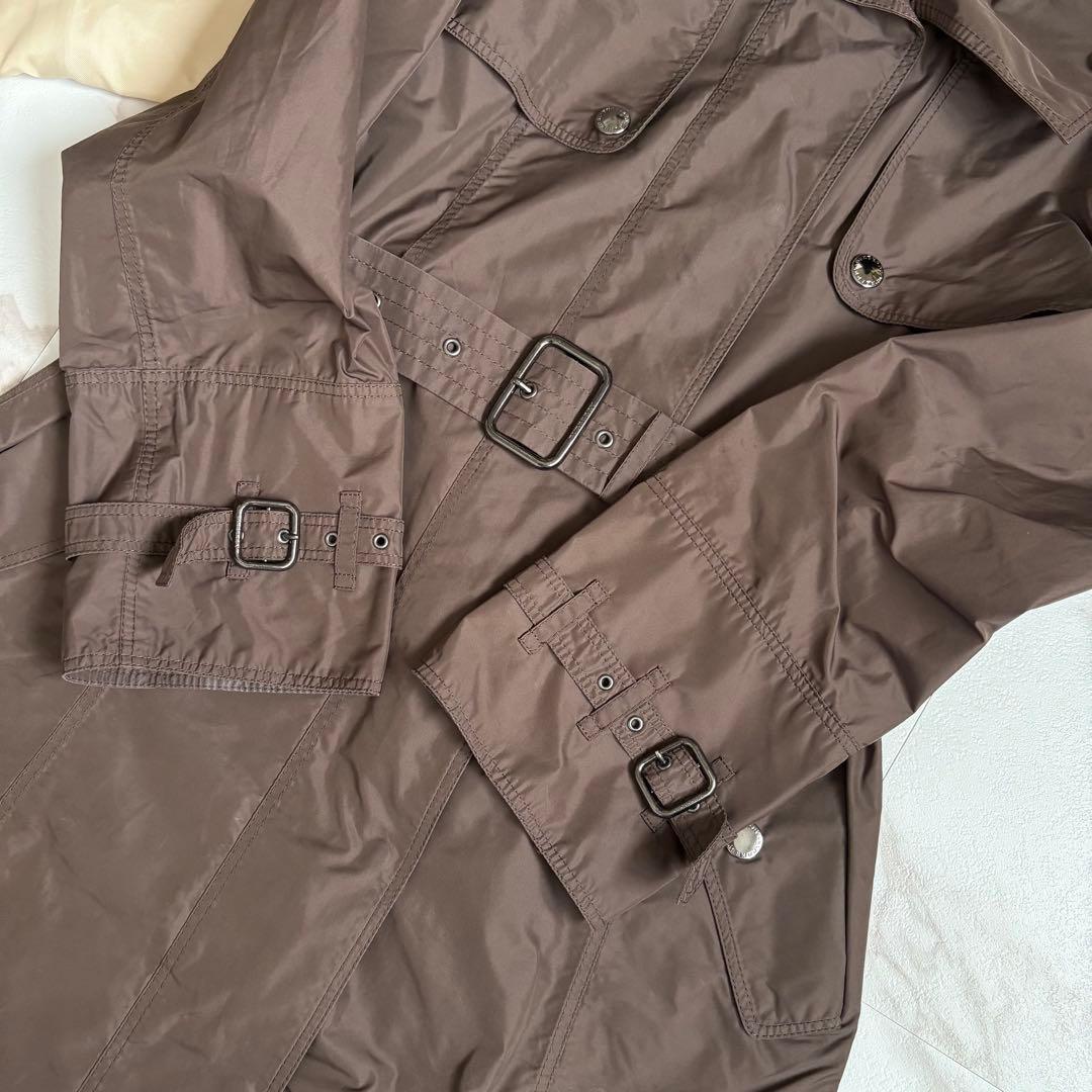 美品◆バーバリーロンドン キルティングライナー ベルト付 ロングコート L