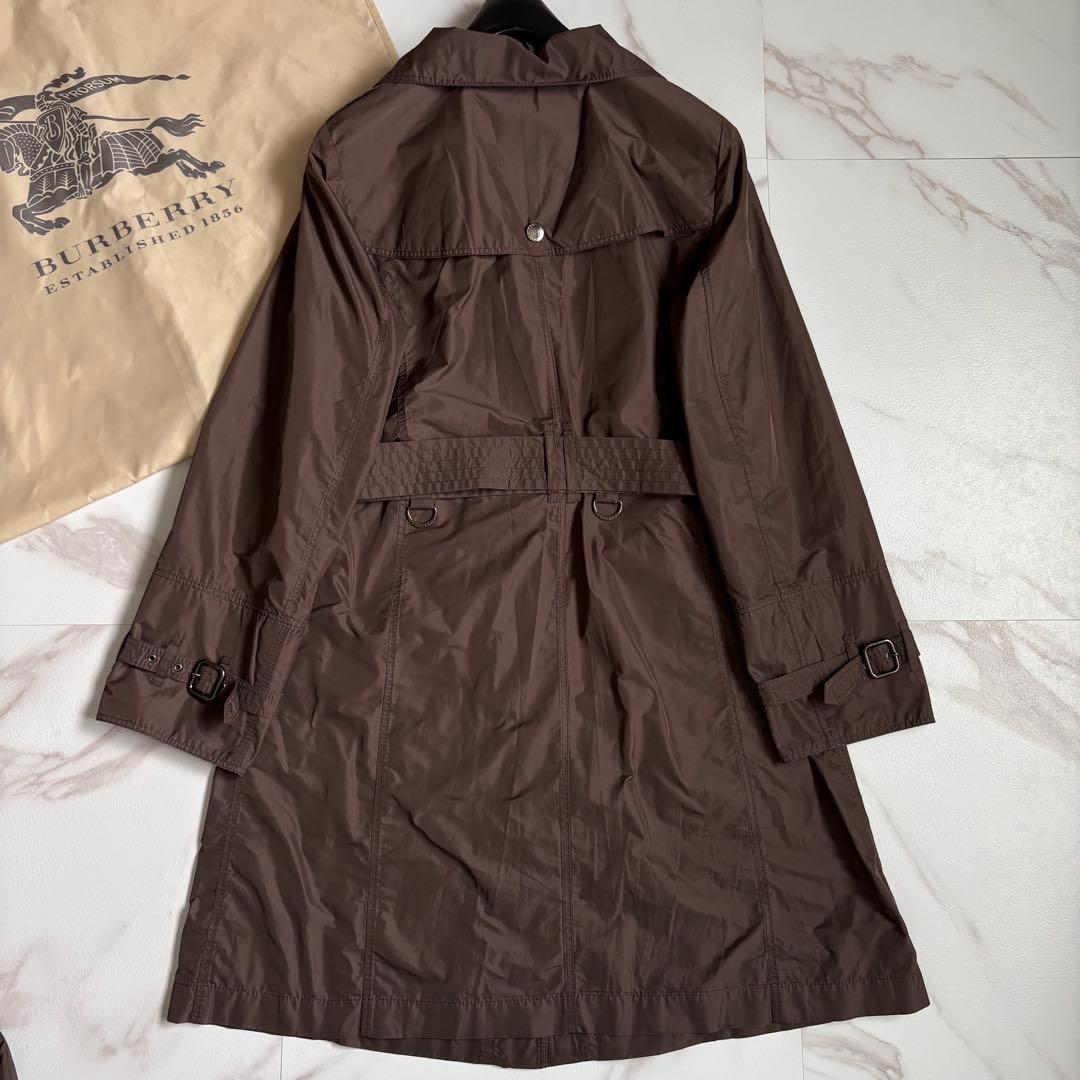 美品◆バーバリーロンドン キルティングライナー ベルト付 ロングコート L
