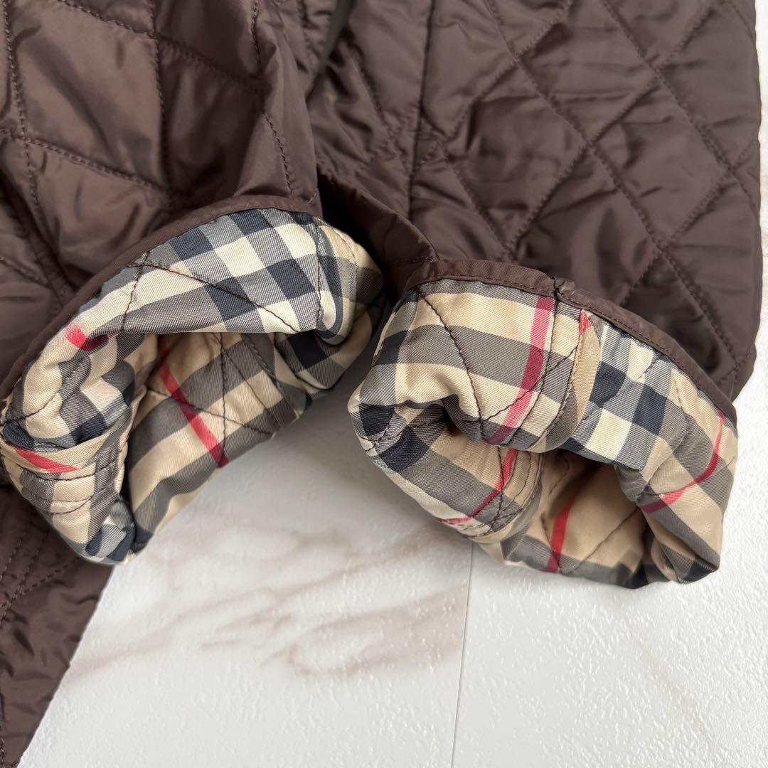 美品◆バーバリーロンドン キルティングライナー ベルト付 ロングコート L