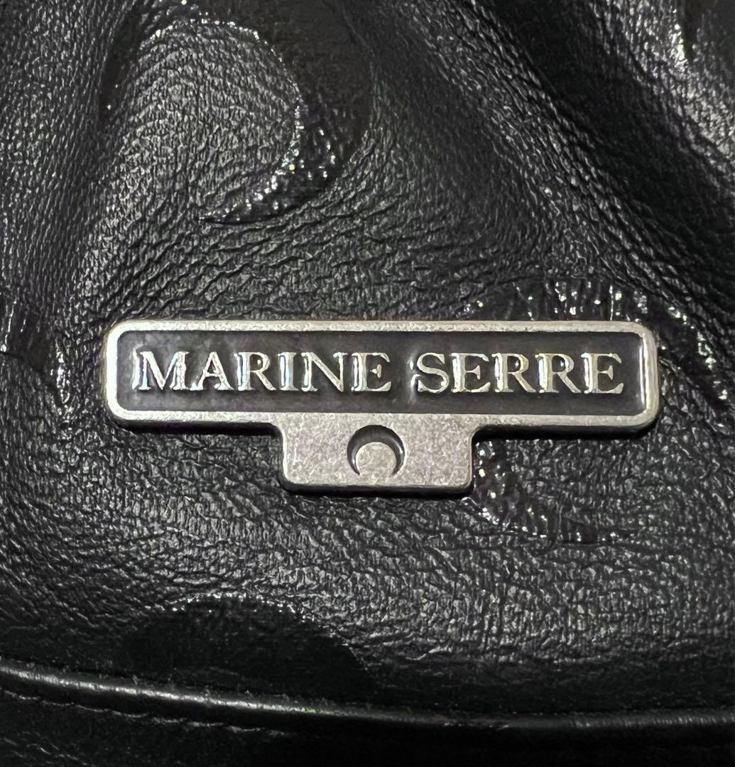MARINE SERRE レザーバケットハット ブラック