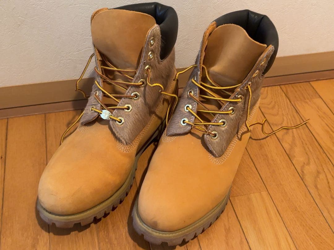 ティンバーランド Timberland イエローヌバックブーツ✖️ハラコ