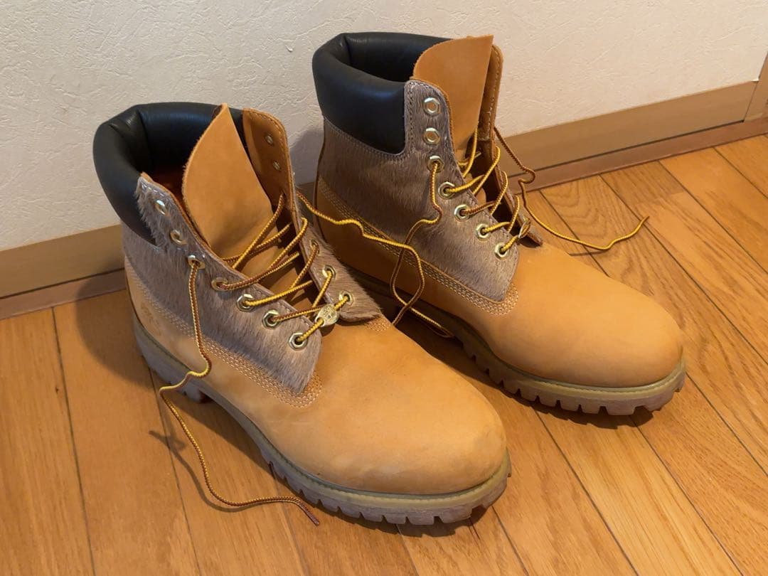 ティンバーランド Timberland イエローヌバックブーツ✖️ハラコ