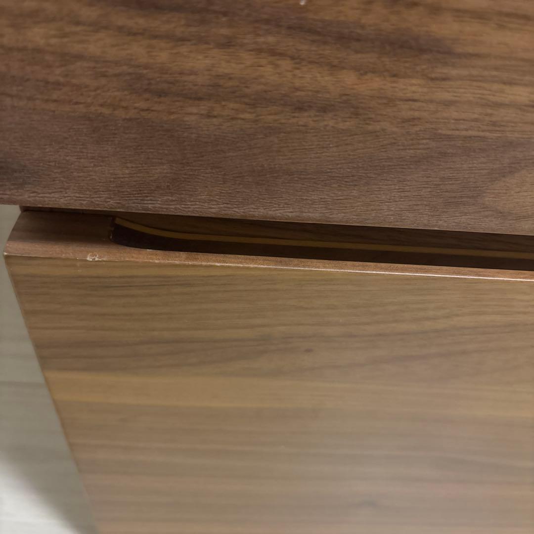 無印良品 木製チェスト４段　ウォールナット材突板