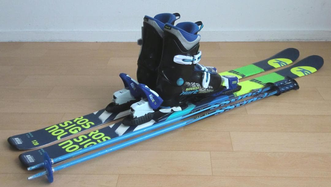 ■■11月限定■送料無料■ロシニョール■子供用スキー4点セット■128/23■■