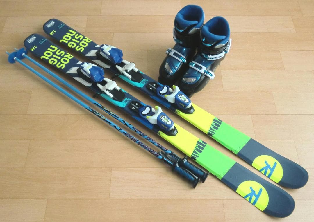 ■■11月限定■送料無料■ロシニョール■子供用スキー4点セット■128/23■■