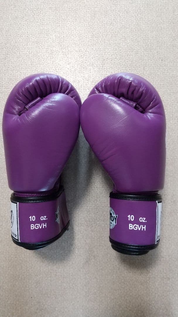 本革製WINDYボクシンググローブ10oz 紫パープル キックボクシング NNP