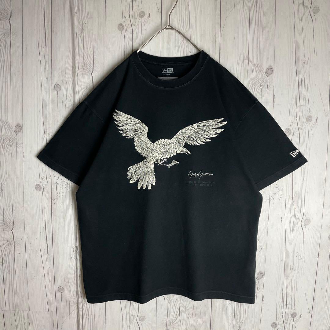 【超希少2XLサイズ】ヨウジヤマモト×ニューエラ☆クロウ プリント tシャツ 黒