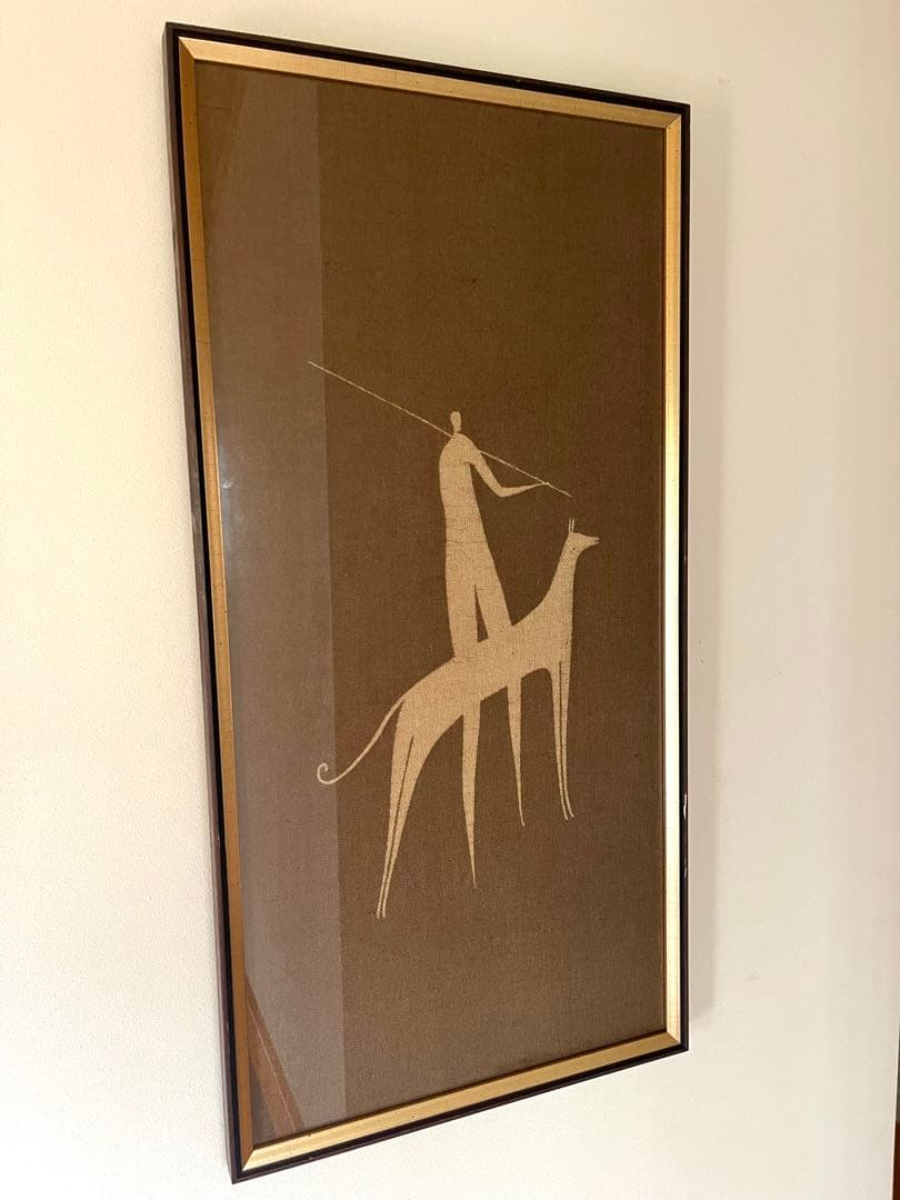 『羊飼い』　望月通陽　染色　型染め　1993年ごろの作品