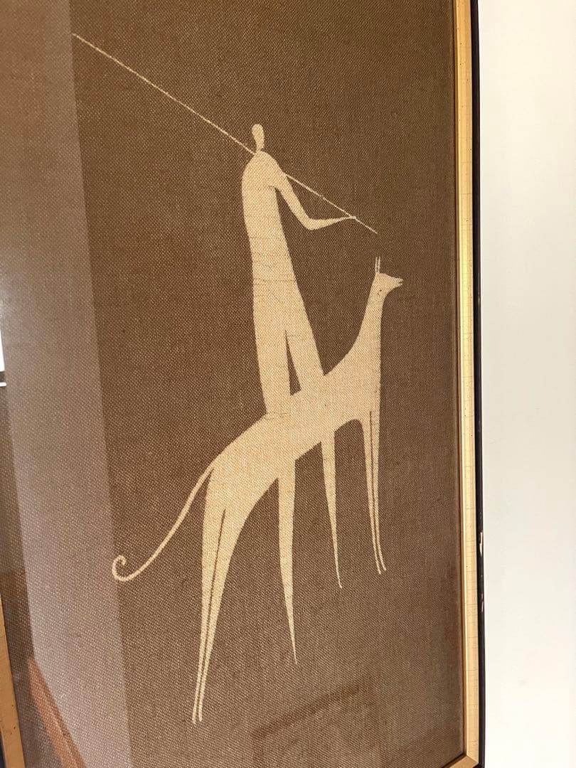 『羊飼い』　望月通陽　染色　型染め　1993年ごろの作品