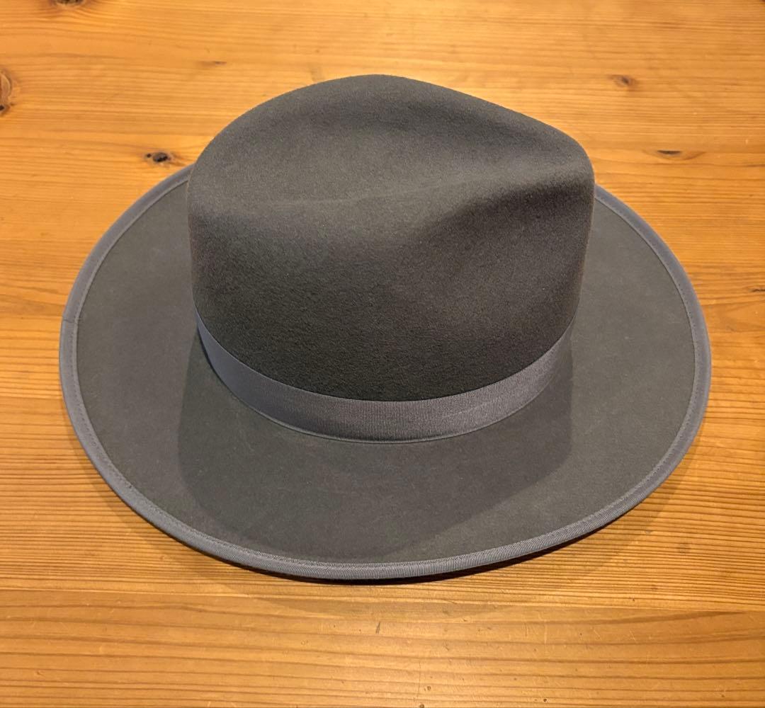 【STETSON／ステットソン】ウール ロングフラットブリム ハット 60cm