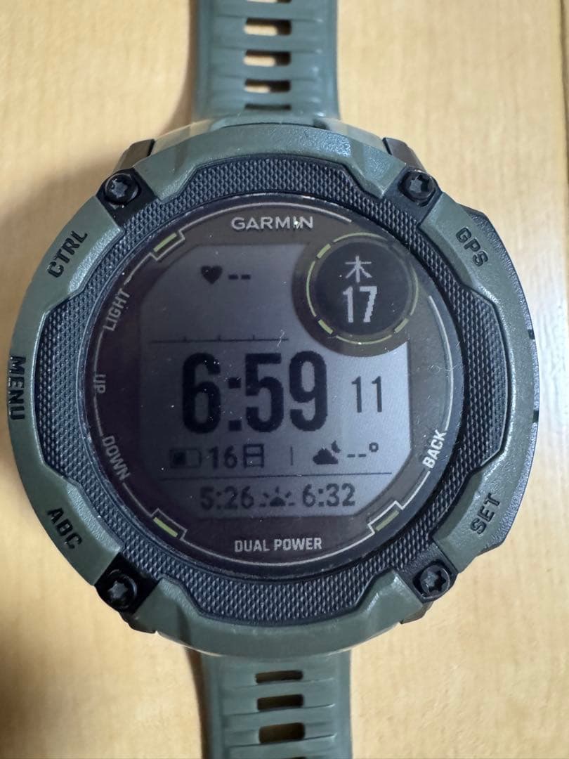 GARMIN INSTINCT 2X DUAL POWER モス