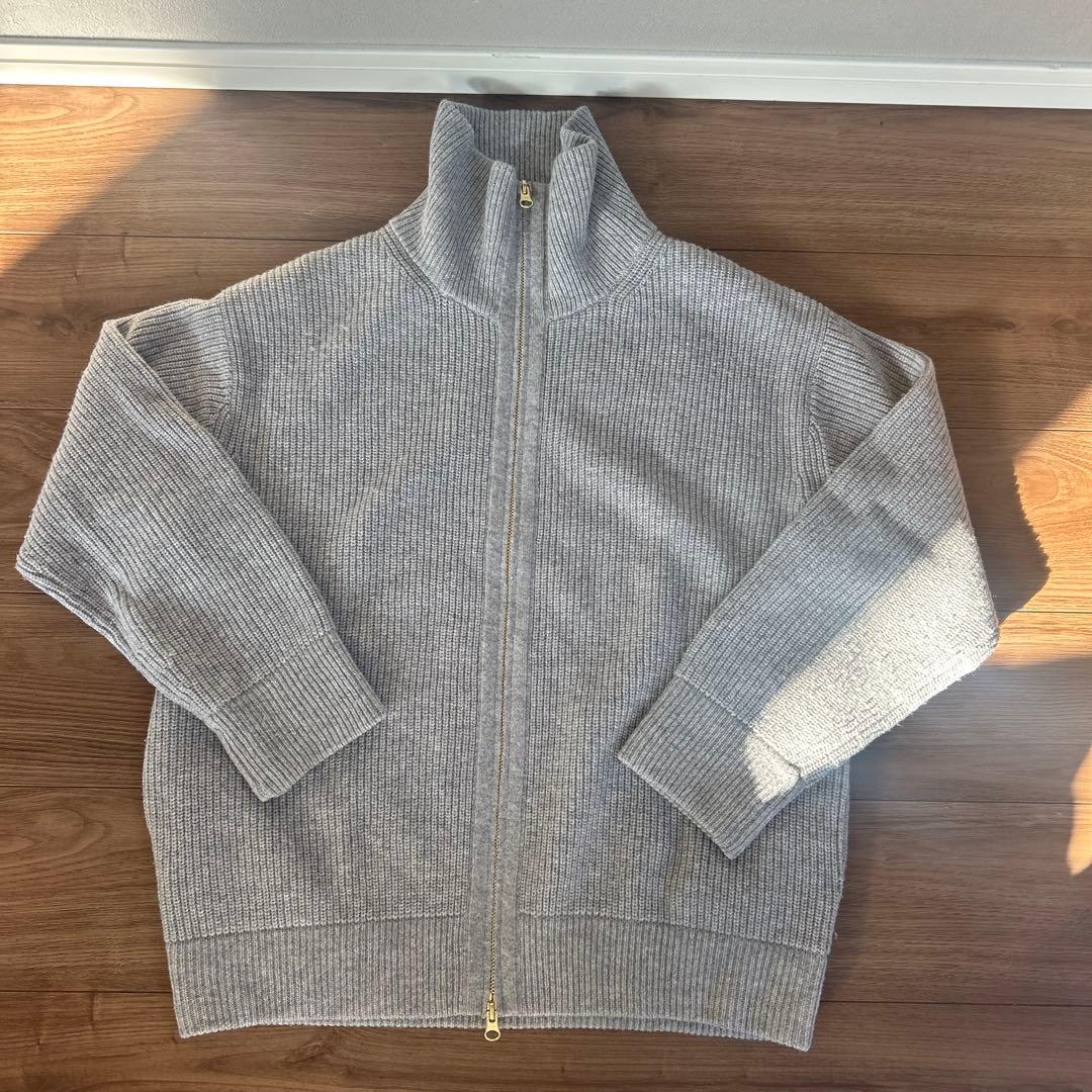 23区　カシミヤブレンド　ジップアップニット