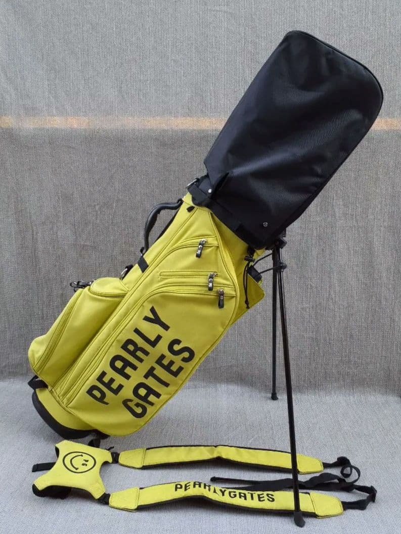 PEARLY GATES 蛍光イエロー スタンド式 キャディバック