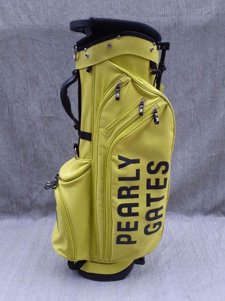 PEARLY GATES 蛍光イエロー スタンド式 キャディバック