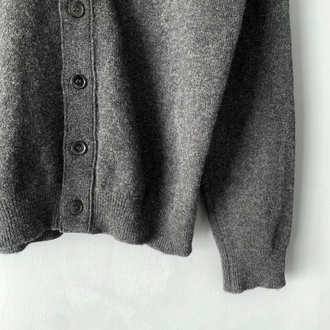 William Lockie スコットランド製 ニットカーディガン 38Mグレー