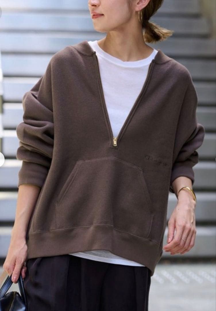 フレームワーク/チャンピオン 別注ハーフZIPリバースウィーブ11.5