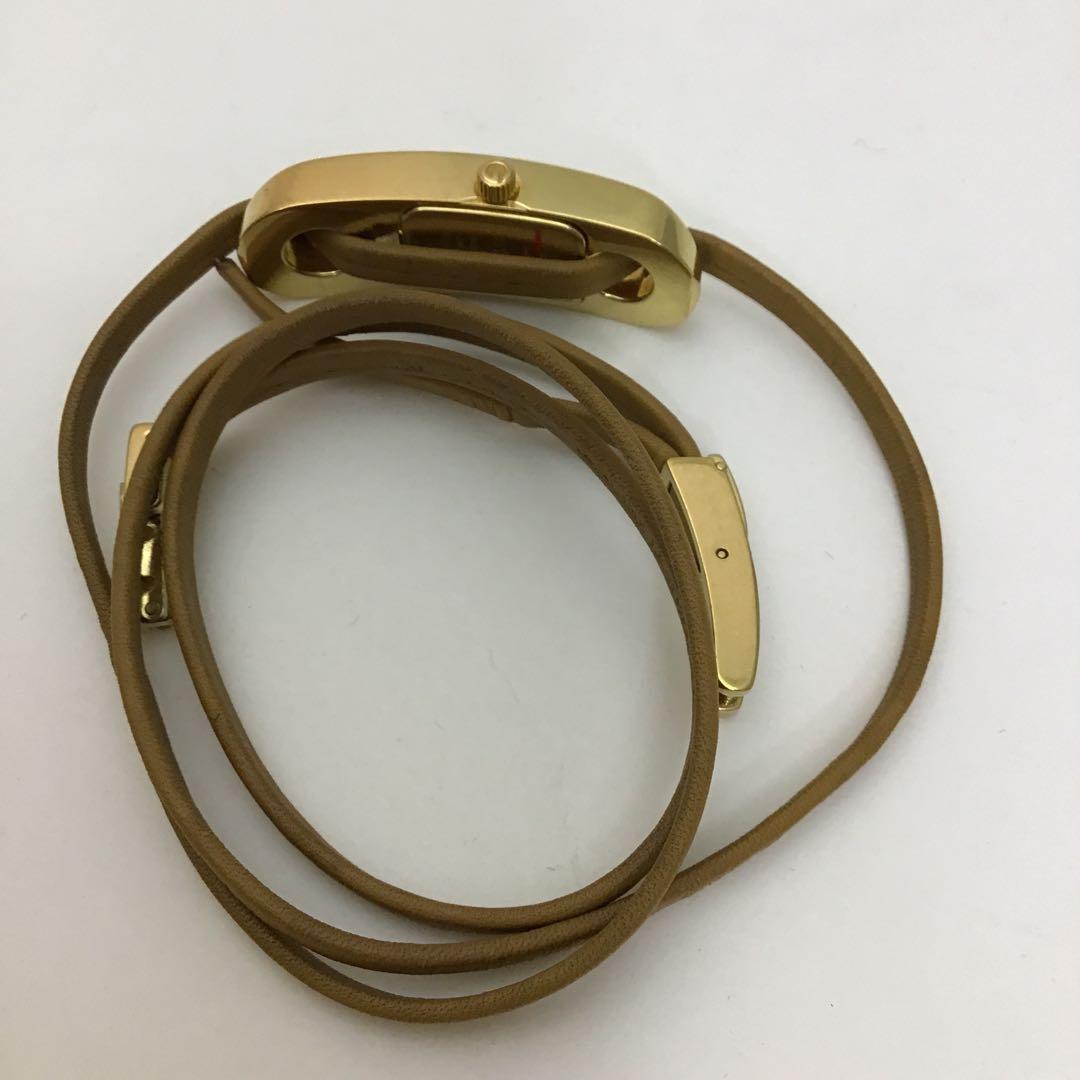 ❣️グッチGUCCI❣️ ゴールド アナログ腕巻きクォーツ腕時計 6100L