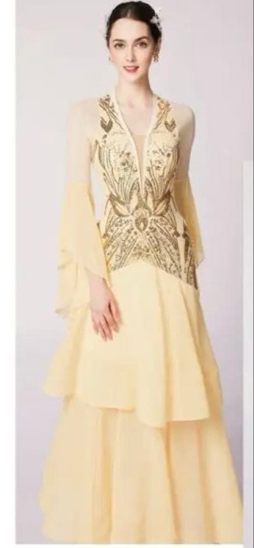 社交ダンス、ドレス￼黄色￼