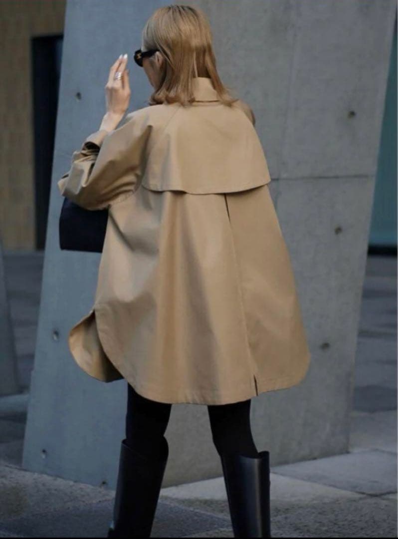 ELLIE ケープトレンチコート　ベージュ