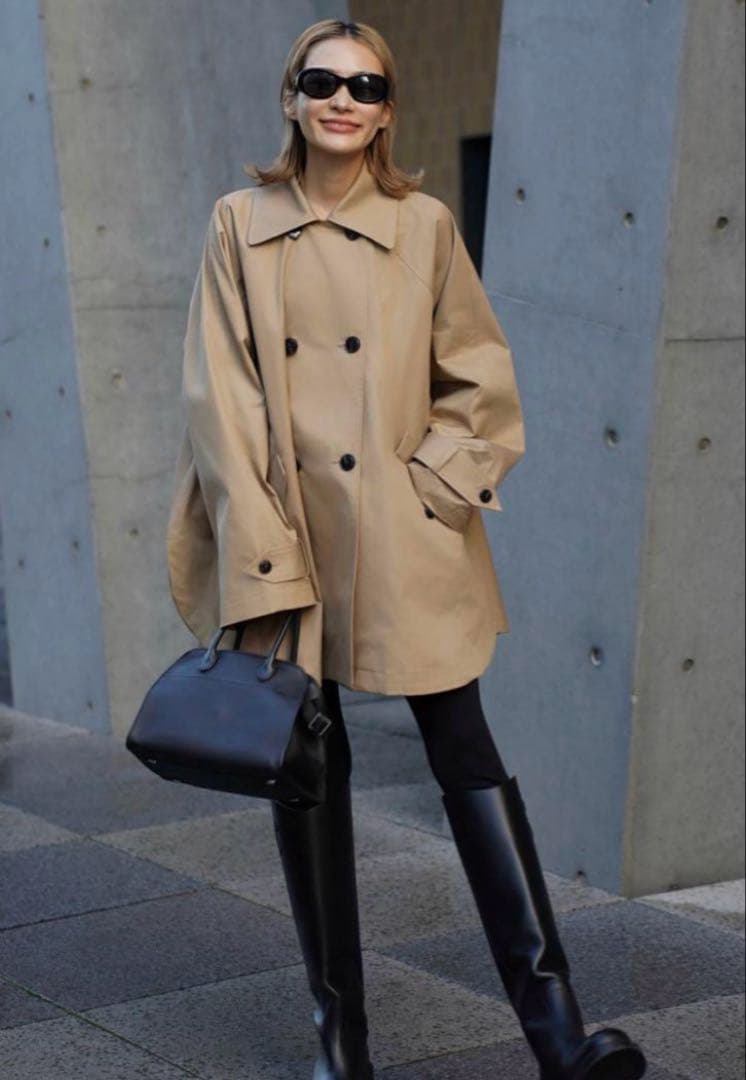 ELLIE ケープトレンチコート　ベージュ