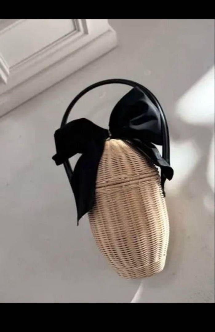 GIRLISH ガーリッシュjingle どんぐりラタンバッグ　2種類　リボン付