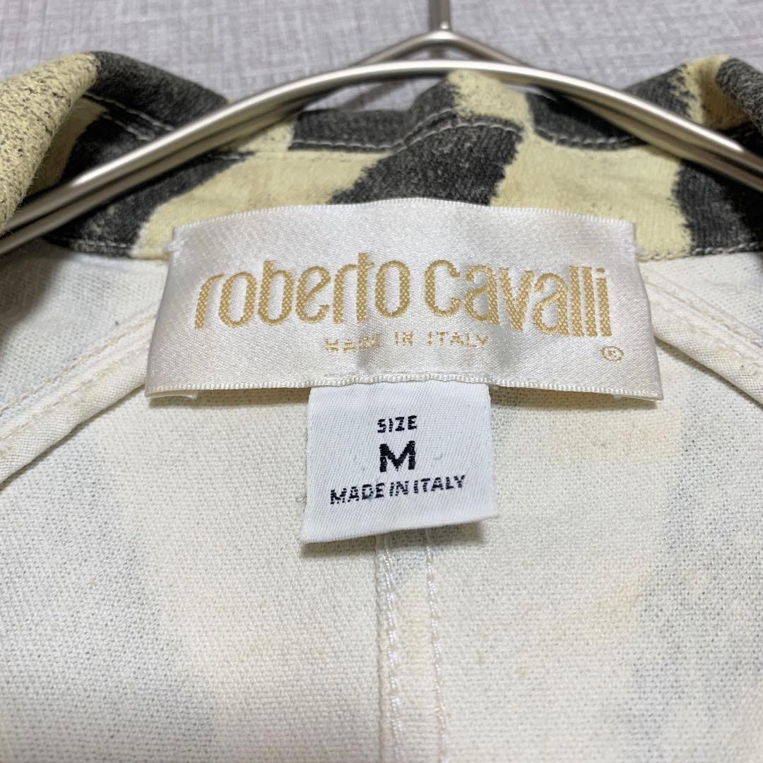 ロベルト カバッリ テーラードジャケット ゼブラ柄 コットン Ｍサイズ