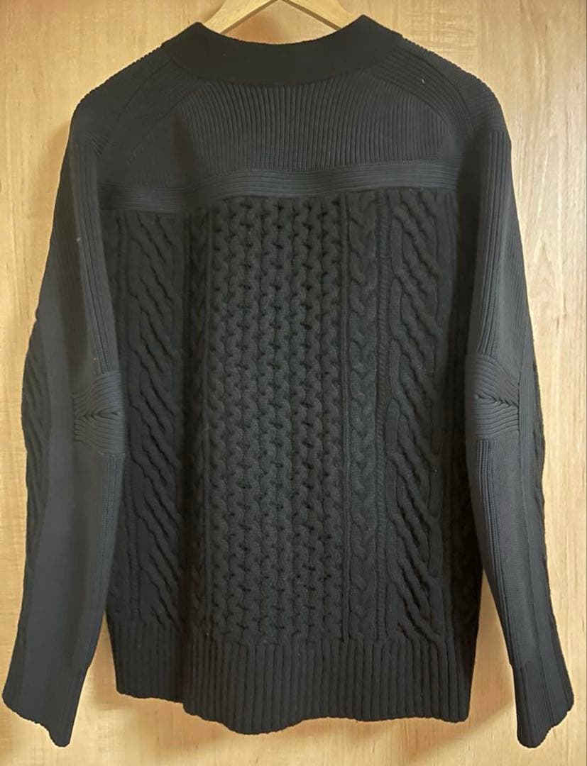 トップス sacai 24aw Knit Cardigan BLACK