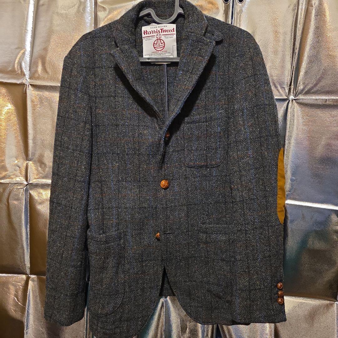 最終お値下げ❗Harris Tweed テーラードジャケット M グレー