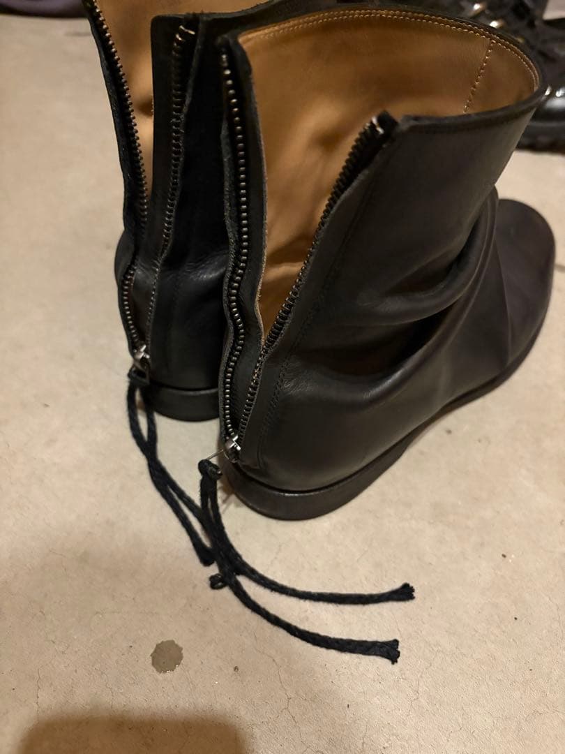 Yohji Yamamoto プリーツ レザーブーツ 41